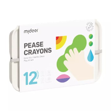 MIDEER 不沾手豌豆蠟筆12色