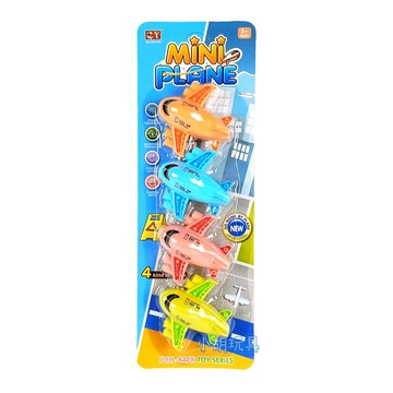 4入Ｑ版糖果色迴力飛機 迴力車 迴力飛機【小胡玩具(電子發票)】