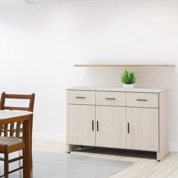 文創集 安立4尺岩板三抽低餐櫃-119x40x80cm免組