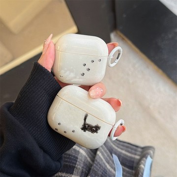 冬日ins可愛雪地腳印貓咪小狗適用於AirPods Pro3保護套 2/3/4代保護套 蘋果耳機保護殼