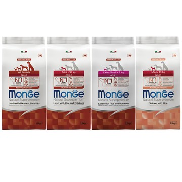 MONGE 瑪恩吉- 2.5kg 天然呵護系列 ＜迷你成犬/小型成犬/成犬＞配方(狗主食/狗乾糧/狗飼料)