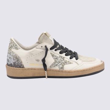 Golden Goose Beige Leather Ball Star Sneakers
