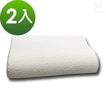 金德恩 台灣製造 超值二入 透氣釋壓護頸乳膠枕 63x41cm 彈性枕 透氣枕 乳膠枕 護頸枕 釋壓枕 枕頭
