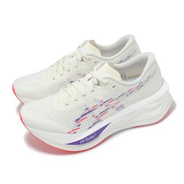 Asics 慢跑鞋 Sonicblast 女鞋 米 紫 彈力系列 推進 厚底 緩震 運動鞋 亞瑟士 1012B862100