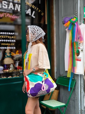 日本斜背包 搭配混合色和免費鑰匙扣