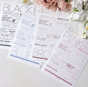 雜誌風字母貼紙