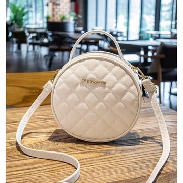 今年流行小包包女夏2025新款時尚菱格單肩斜挎包小圓包百搭手機包