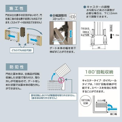 伸縮門扉P型ペットガード 片開き 全幅5441mm×高さ1210mm ダブル