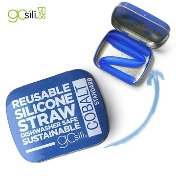 美國GoSili/Silikids ❚ 20cm ❚ 單支吸管隨行口袋組--大海藍