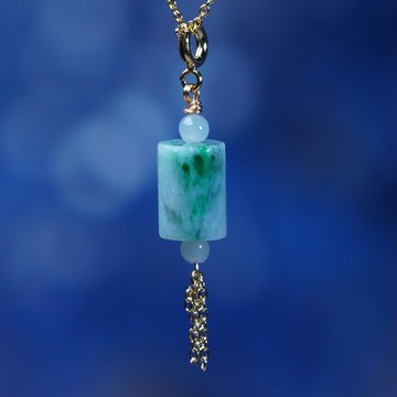 【萬事亨通】飄花路路通翡翠吊飾| 天然緬甸玉翡翠A貨 | 送禮