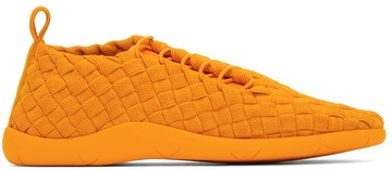 Bottega Veneta 橙色 Intrecciato 运动鞋