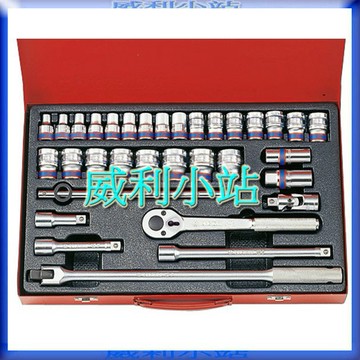 【威利小站】 KING TONY 4534MR 1/2" 4分 套筒組 六角套筒扳手組 33件組