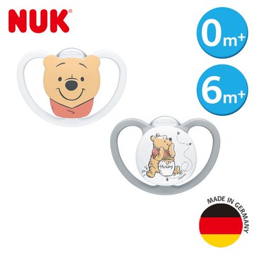 德國NUK-SPACE迪士尼超透氣矽膠安撫奶嘴2入-顏色款式隨機