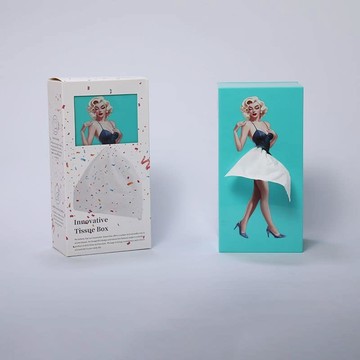 飛裙女孩夢露造型紙巾盒