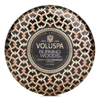 【Voluspa】3 Wick Decorative Tin 芳香蠟燭 - Burning Woods