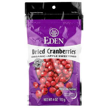 Eden Foods, 有機蔓越莓乾，4盎司（113 克）