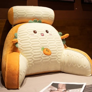 腰靠墊(不含坐 【蔓斯菲】 吐司造型床上靠背枕 雙扶手支撐 床頭追劇休憩枕