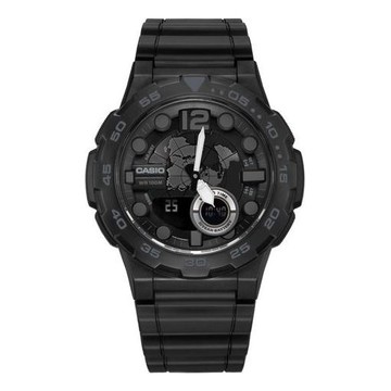 CASIO Waterproof Sports Mens Black Analog