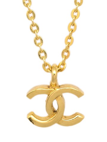 CHANEL Pre-Owned - 1982 CC charm necklace - women - Gold Plated - One Size