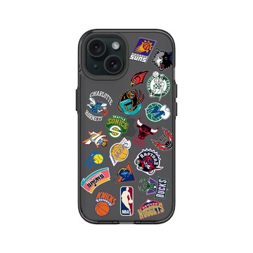 iPhone 15 Clear 酷墨灰 - NBA - Hardwood classics Logos