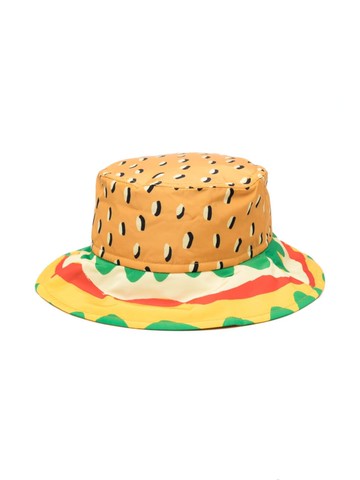 Stella McCartney Kids - graphic-print hat - kids - Polyester/Recycled Polyester - M - Orange