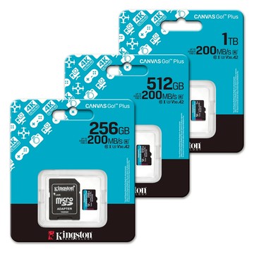 金士頓 Canvas Go! Plus SDCG4 256G 512G 1TB microSDXC U3 記憶卡 公司貨