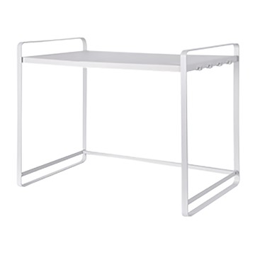 Homely Zakka 日式簡約伸縮式微波爐架 廚房置物架 白色  47.5~75 x 35 x 50cm  1個