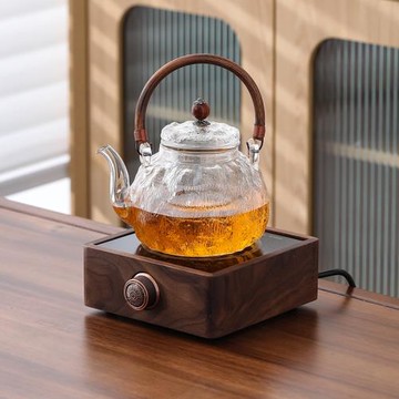 2024新款玻璃煮茶壺耐高溫電陶爐茶爐專用蒸煮兩用煮茶器家用提梁