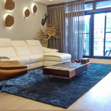 【山德力】柔軟舒適長毛地毯 160x230cm 藍