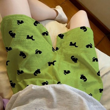 9折優惠購⚡韓版寬鬆休閒薄款新款睡褲夏季卡通可愛家居日係雲朵短褲遛彎ins CITH