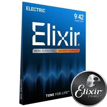『ELIXIR』NANOWEB薄膜 12002 電吉他鍍鎳弦組 09-42 / 公司貨