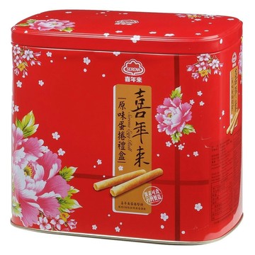 喜年來 原味蛋捲禮盒，新鮮優質蛋液，濃郁蛋香  512g  1盒