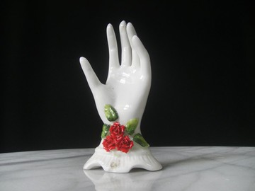 【老時光 OLD-TIME】早期二手台灣製陶瓷手模擺飾