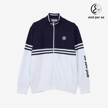 【and per se】男款深藍色吸濕發熱防風保暖親膚機能毛衣 DGU4L263