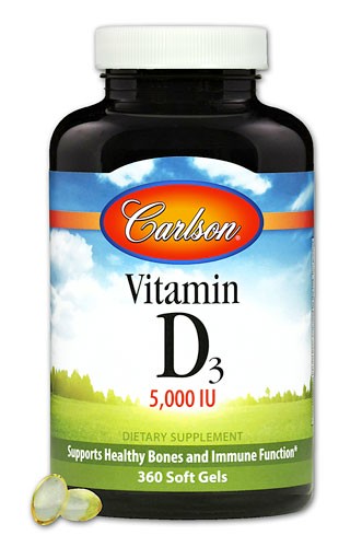 Carlson Vitamin D3 5000 IU - 360 Softgels