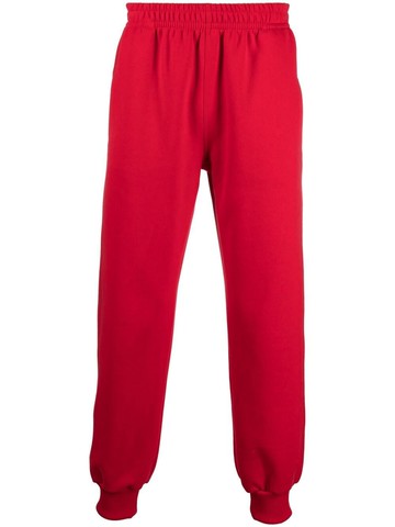 STYLAND - x notRainProof logo patch track pants - unisex - Organic Cotton - M - Red