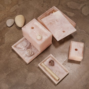 丹麥 Ferm LIVING MIST 置物盒 珍珠粉 15X20cm