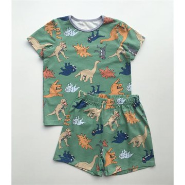 外貿澳單兒童男童寶寶純棉短袖睡衣家居服套裝薄款夏季新款