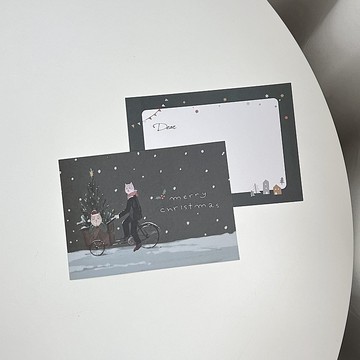 【Xmas - Christmas Tree Seller - Green】| 明信片 聖誕卡