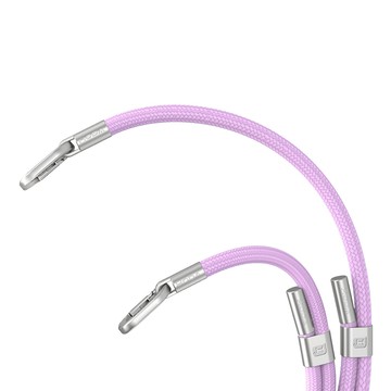 HODA 好貼 手機雙扣掛繩  淺紫 + 霧銀  1個