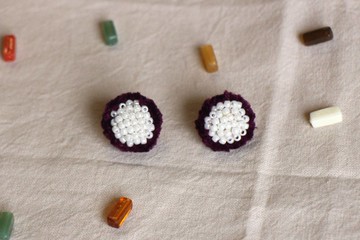 刺繡耳環 207  / 耳夾款