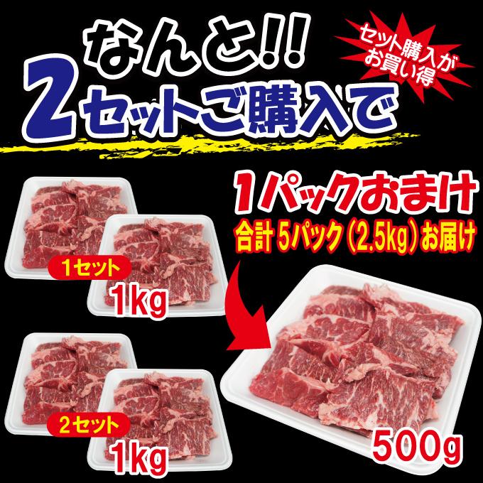 送料無料 お得用焼肉牛肉カルビ不揃い訳あり1kg冷凍 2セット以上購入でさらに500ｇ増量 焼肉 霜降り