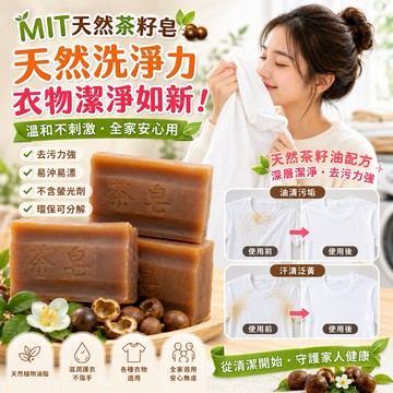 MIT天然茶籽皂 茶本皂 肥皂 茶籽皂 洗衣皂 去除污垢皂 衣領油垢 衣服污漬 手洗皂 手洗衣服 除油皂 衣物肥皂
