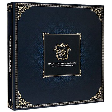 大型活頁夾經典相簿 藍色(自黏式白色內頁) 50張  藍色