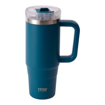 #304不鏽鋼吸管隨手杯900ml-深湖藍