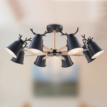 北歐風麋鹿客廳半吸頂燈 YP80-818-8