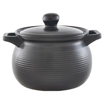 新食器 陶瓷鍋 2.5L  24cm  Black  1個