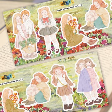 很久很久以前 3 ver15 (hamil) 復古女孩女士角色貼紙