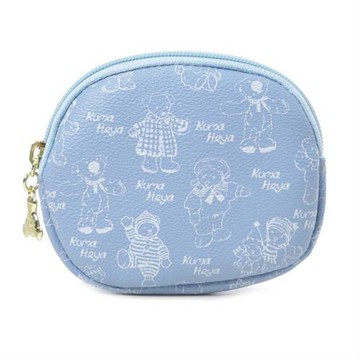 【kuma heya 美國熊】美國熊貝殼手拿零錢包-藍