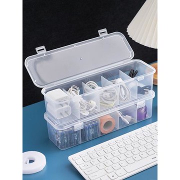 家用手機數據線收納盒抽屜電線整理理線器桌面裝電源線充電線神器